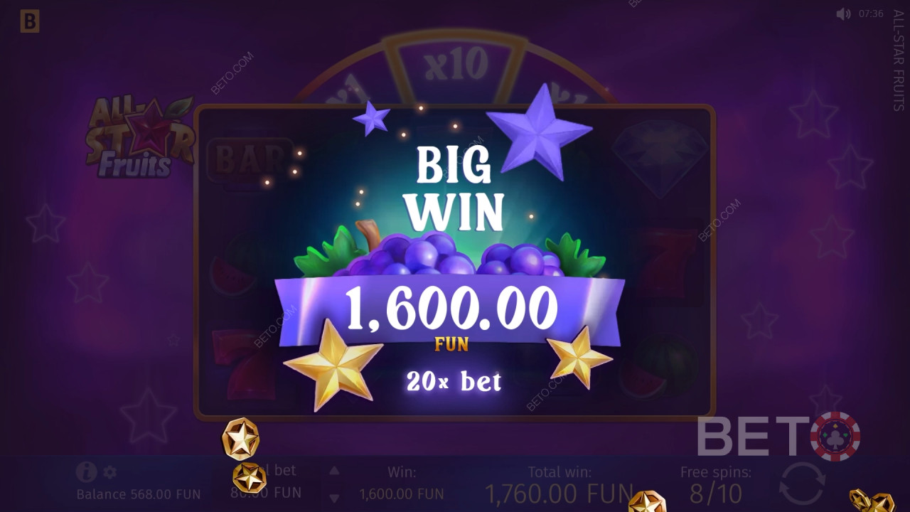 Ganhe 1.500x a sua aposta na Slot All-Star Fruits!