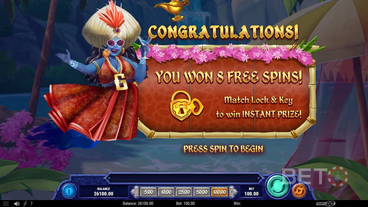 Ganhe 1.234x a sua aposta na Slot 1001 Mystery Genie Fortunes!