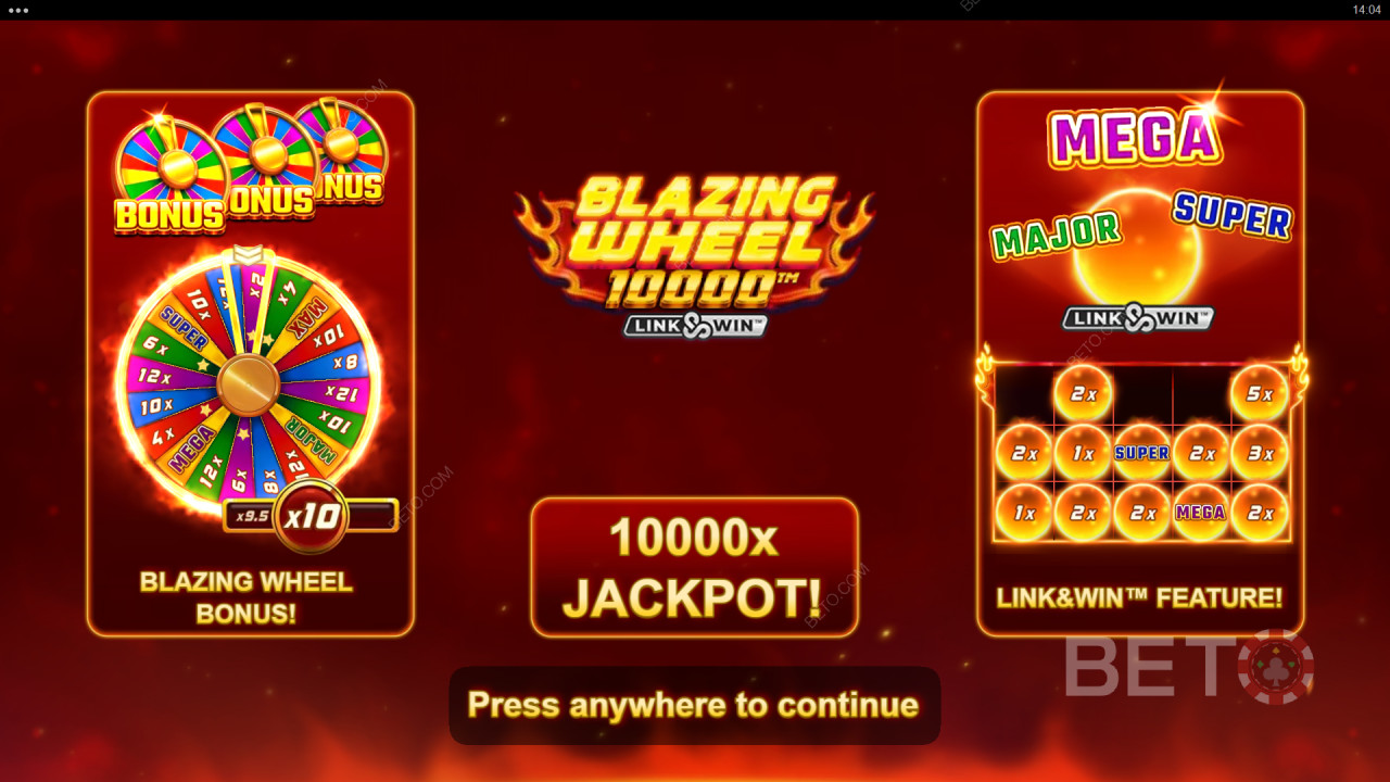 Funcionalidades de bónus explicadas em Blazing Wheel 10000 por Nailed It! Jogos
