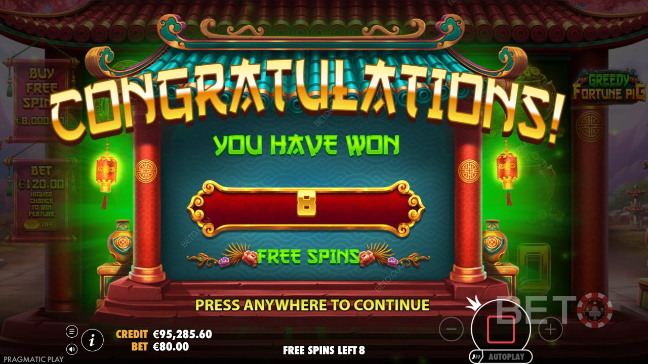 Ganhe 8.888x a sua aposta na slot Greedy Fortune Pig!