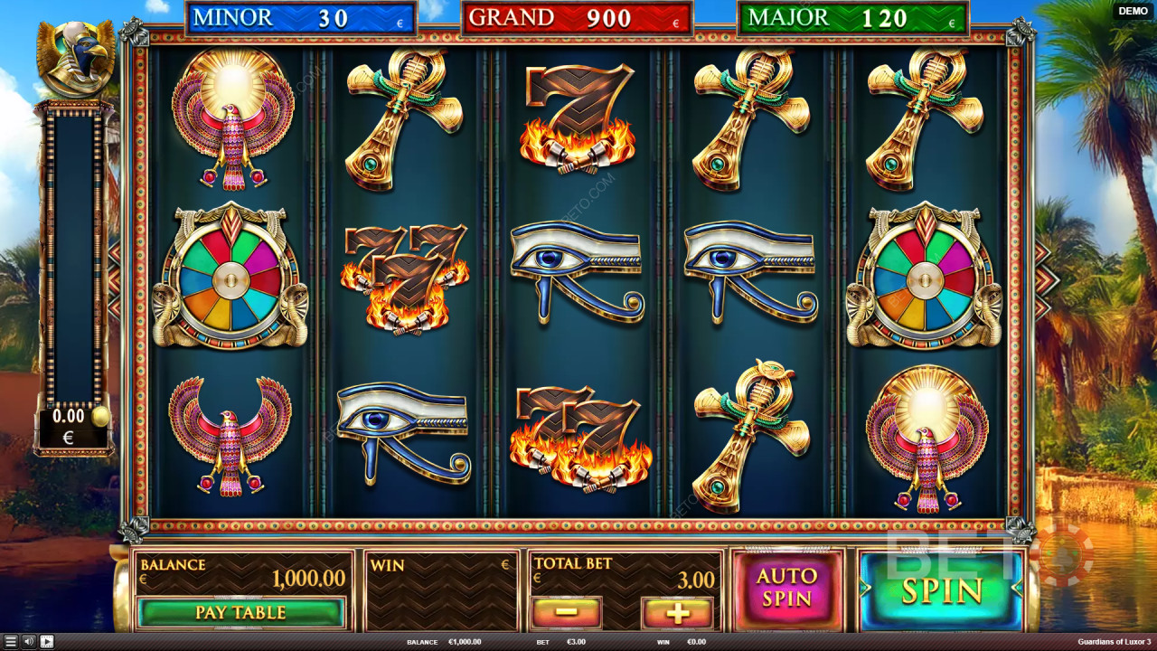 Como jogar o «Guardians of Luxor 3» da Red Rake Gaming