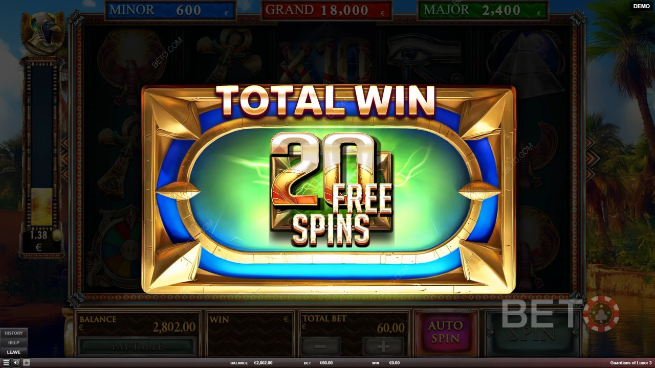 Ganhe 2 000 vezes a sua aposta na slot Guardians of Luxor 3!