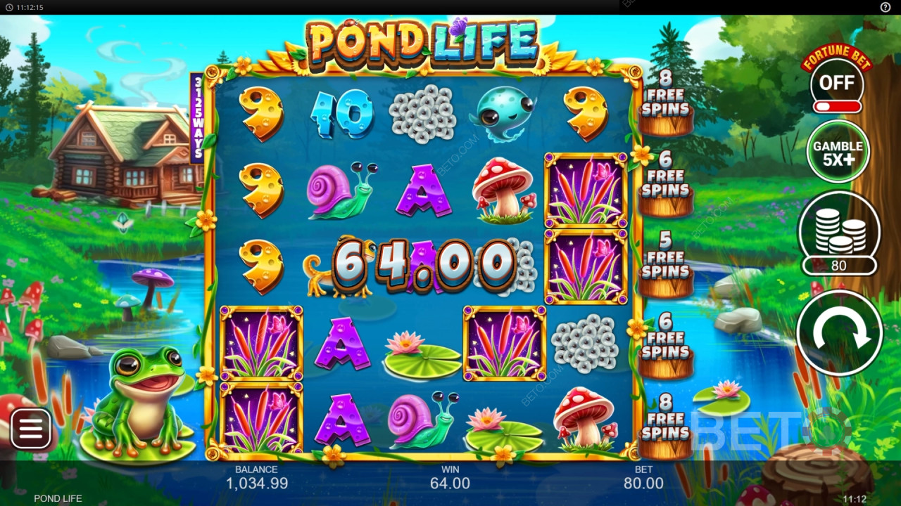 Ganhe 5.000x a sua aposta na Slot Online Pond Life!