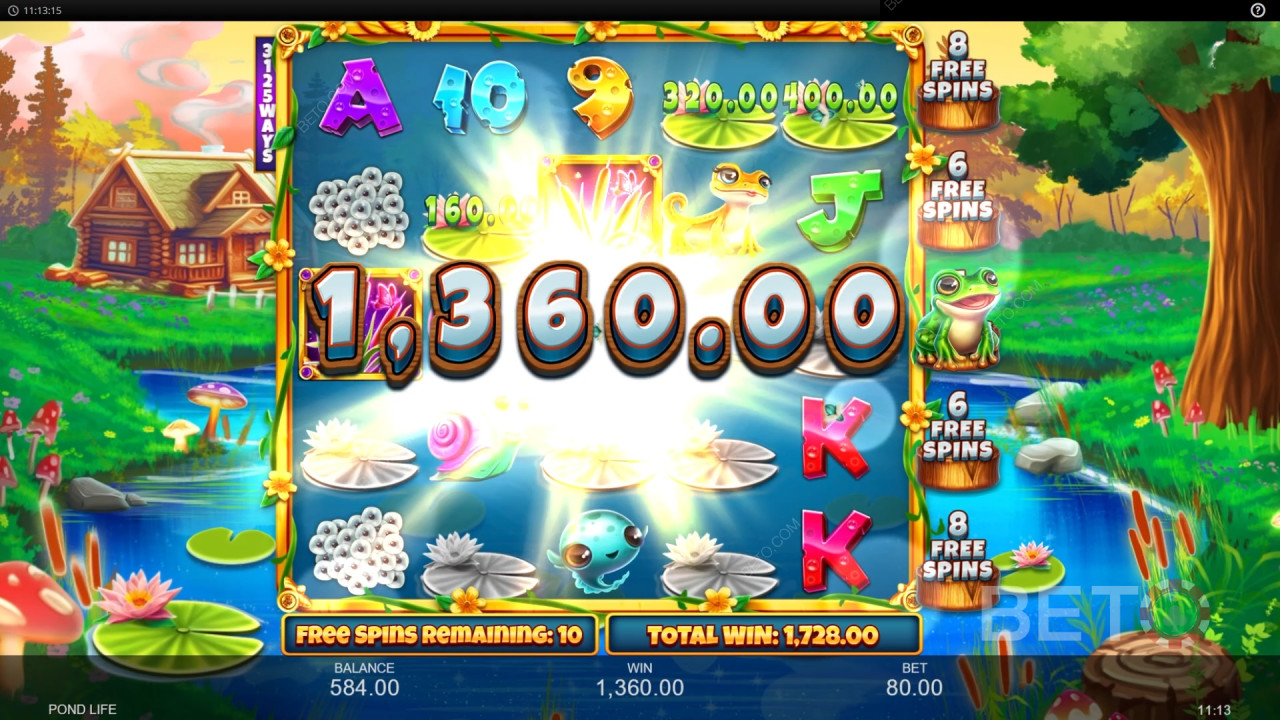 Avaliação do Pond Life por BETO Slots