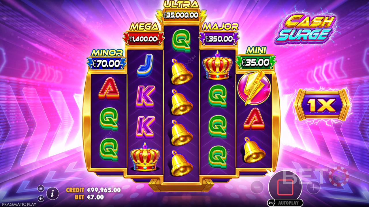 Ganhe 5.000x a sua aposta na slot Cash Surge!