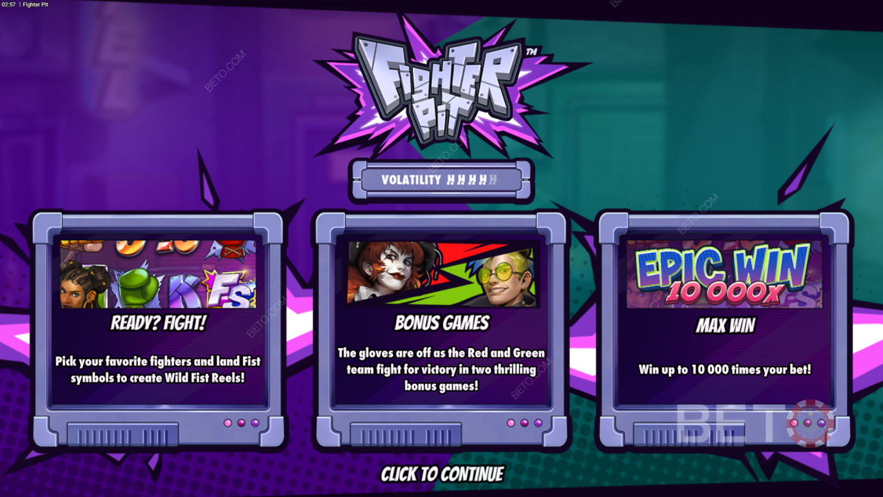 Funcionalidades de bónus explicadas no Fighter Pit por Hacksaw Gaming