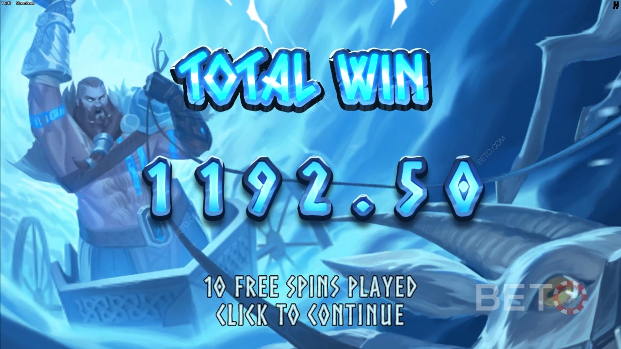 Ganhe 15.000x a sua aposta na slot de vídeo Stormborn!