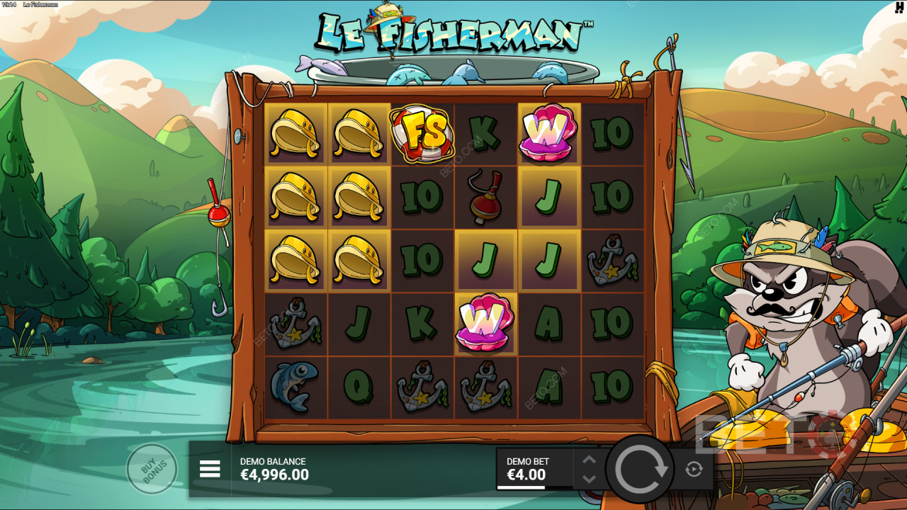 Funcionalidades de bónus explicadas em Le Fisherman por Hacksaw Gaming
