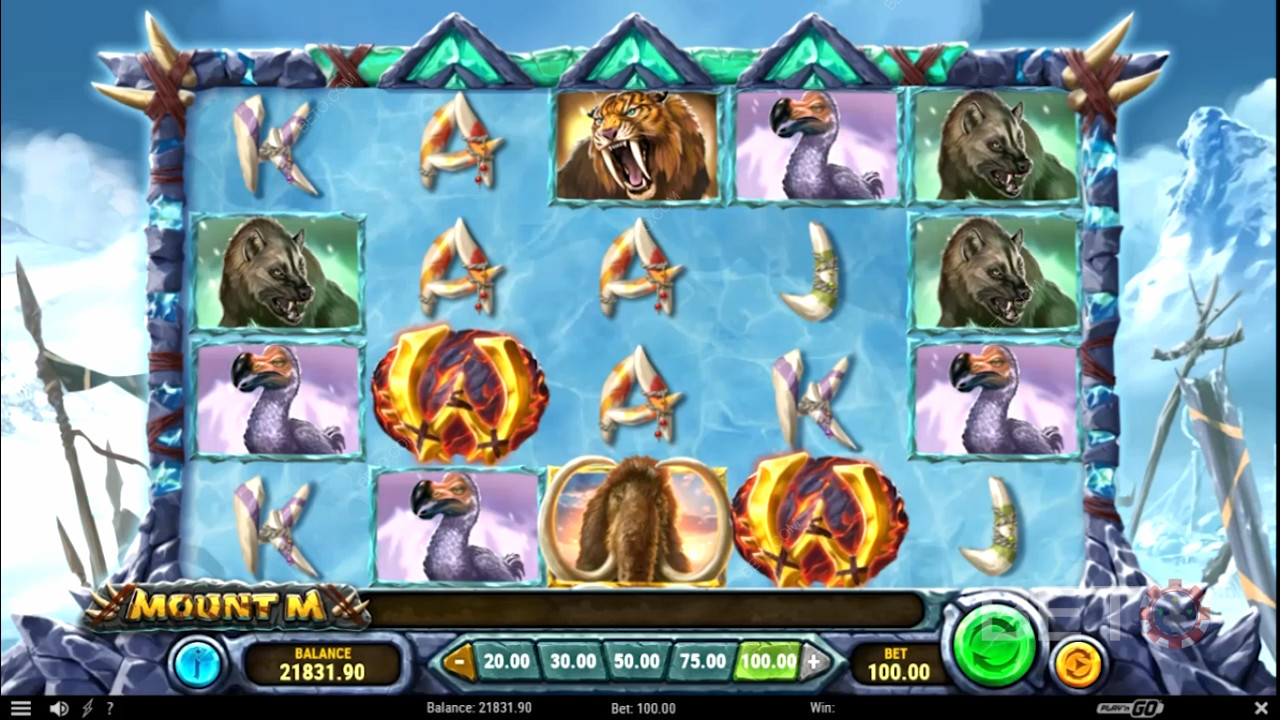 Os símbolos selvagens são a chave para grandes vitórias na slot machine Mount M
