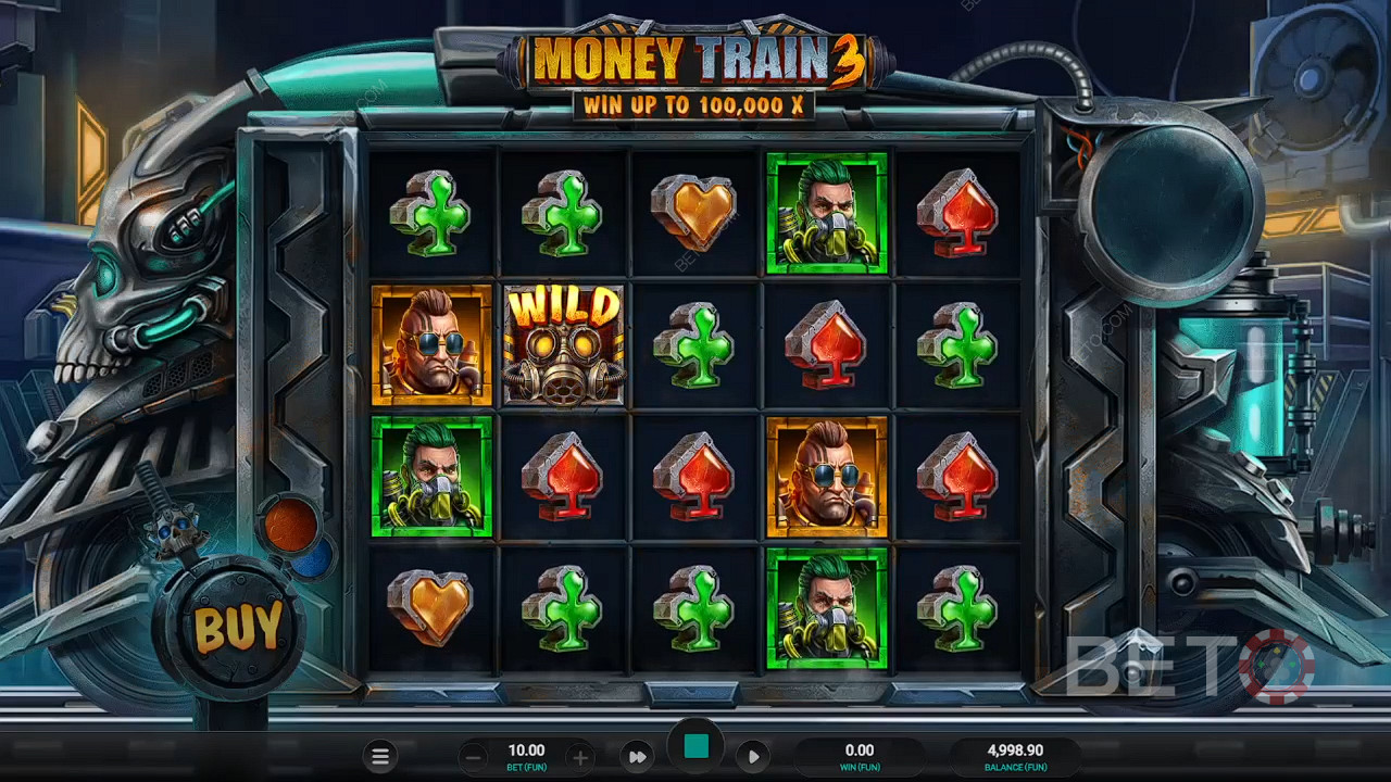Entre no comboio do dinheiro e ganhe em grande na slot online Money Train 3
