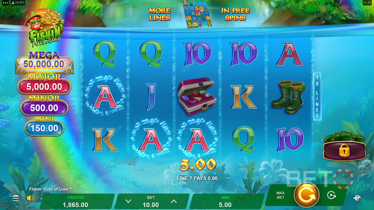 Ganhe 5.000x a sua aposta na slot de vídeo Fishin