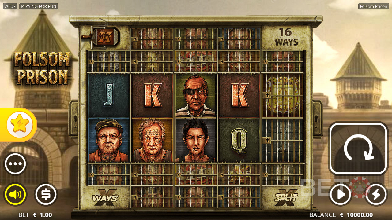 Desbloqueie posições e ganhe muito na slot online Folsom Prison