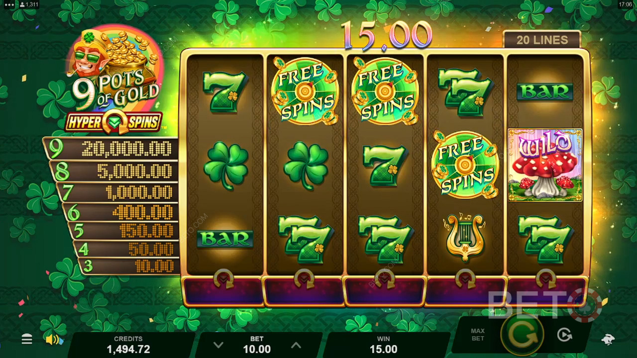 9 Pots of Gold Avaliação do HyperSpins por BETO Slots