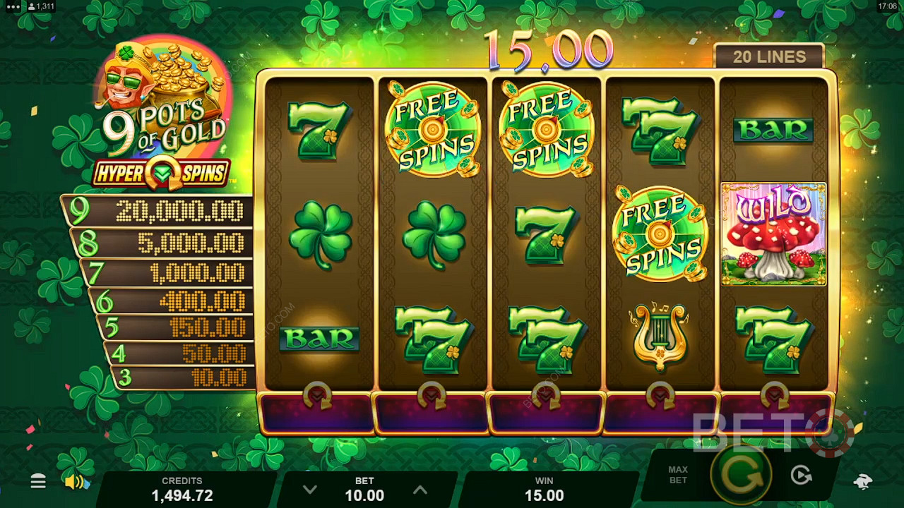 9 Pots of Gold HyperSpins Jogo Grátis