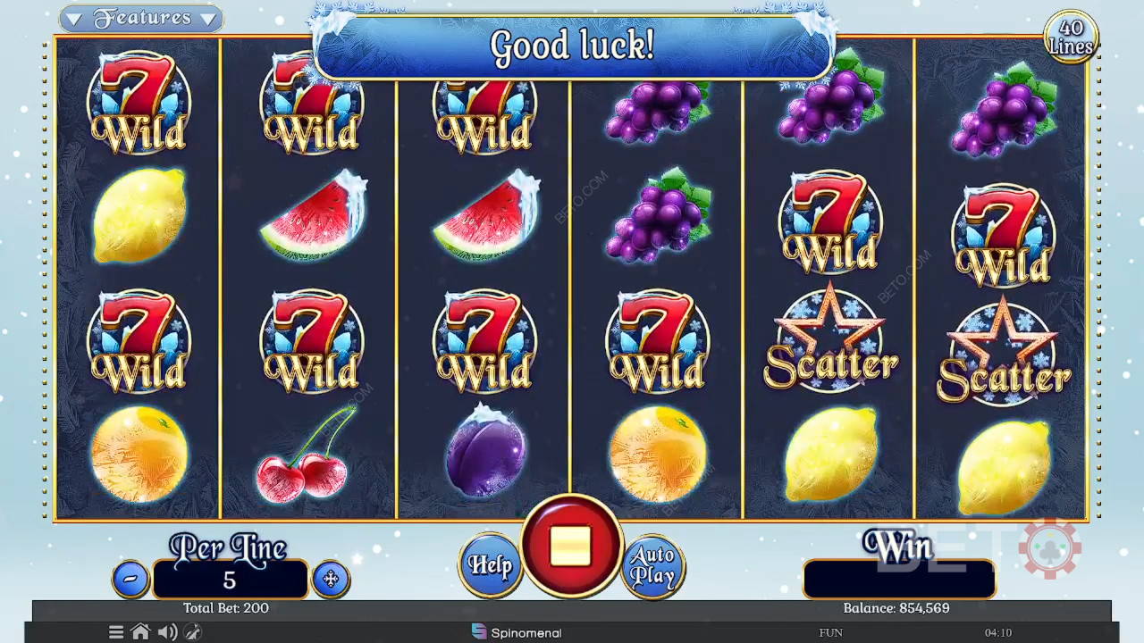 Coleção Frutas no Gelo 40 Linhas Avaliação por BETO Slots