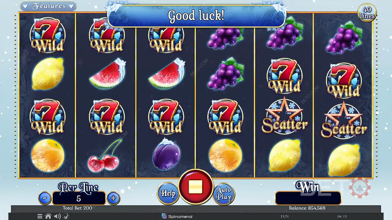 Fruits On Ice Collection 40 Lines Jogo Grátis