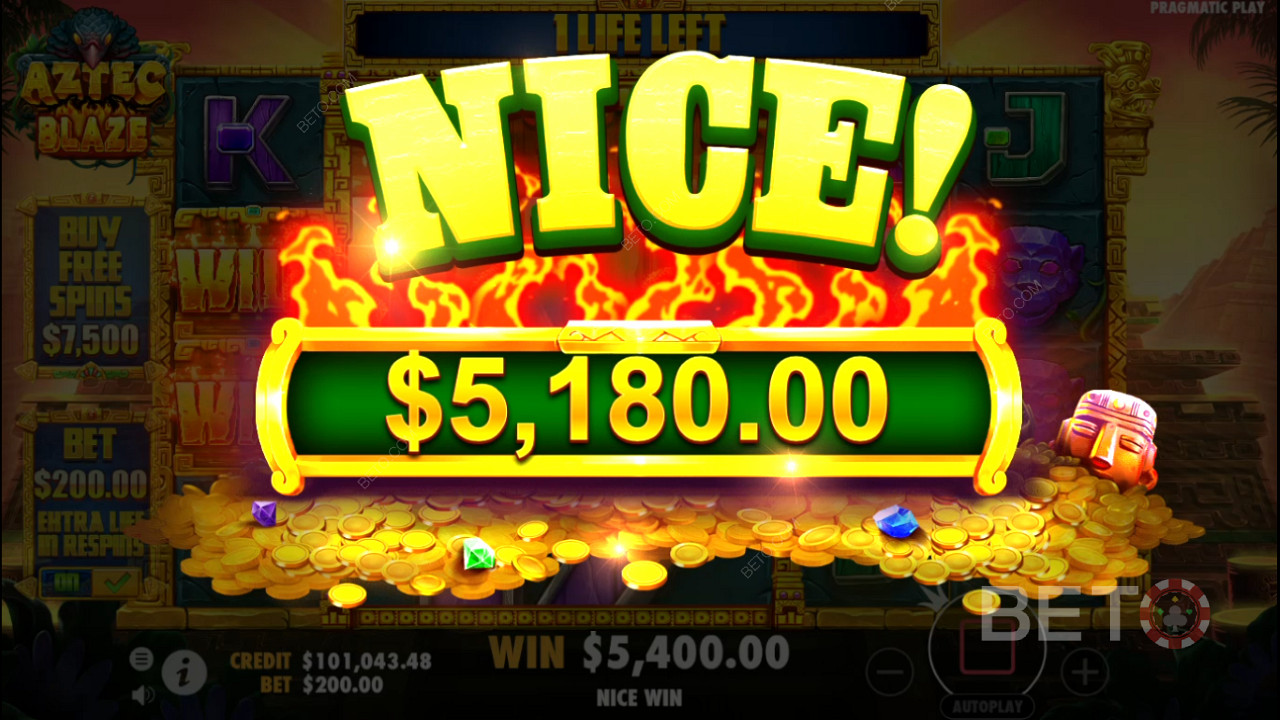 Ganhe 2.000x a sua aposta na Slot Online Aztec Blaze!
