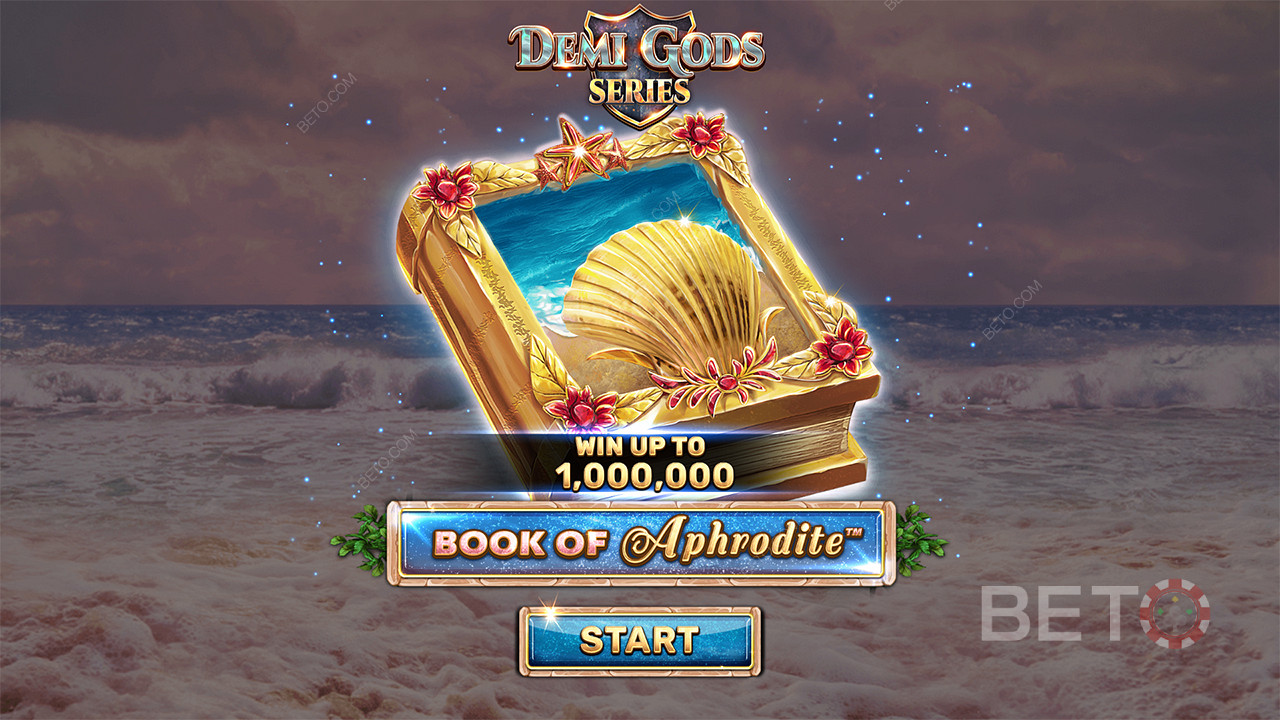 Desfrute de um ganho máximo de 10.000x da sua aposta na slot Book of Aphrodite