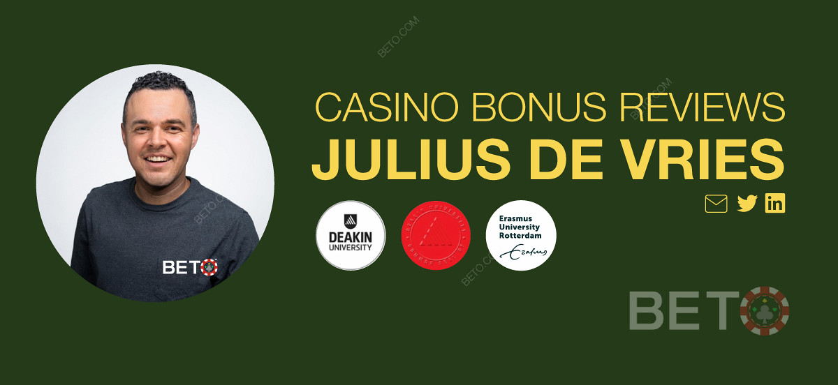 Julius de Vries é um especialista certificado em jogos de azar e escritor