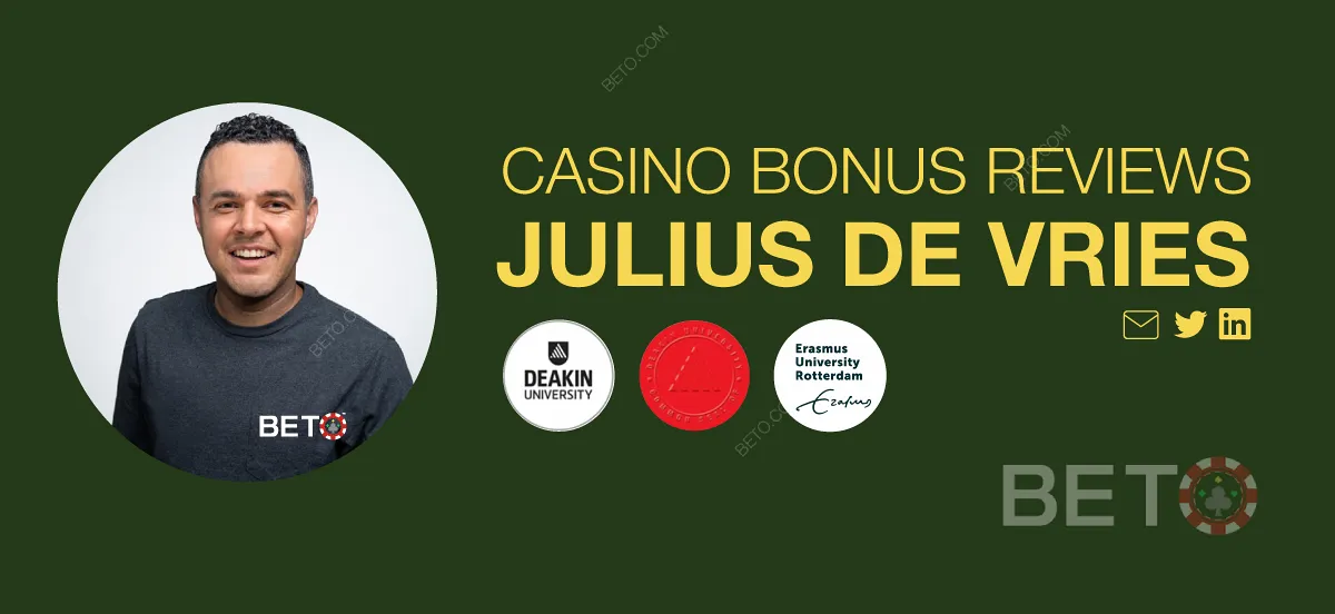 Revisor dos Bónus e Termos do Casino Julius de Vries.