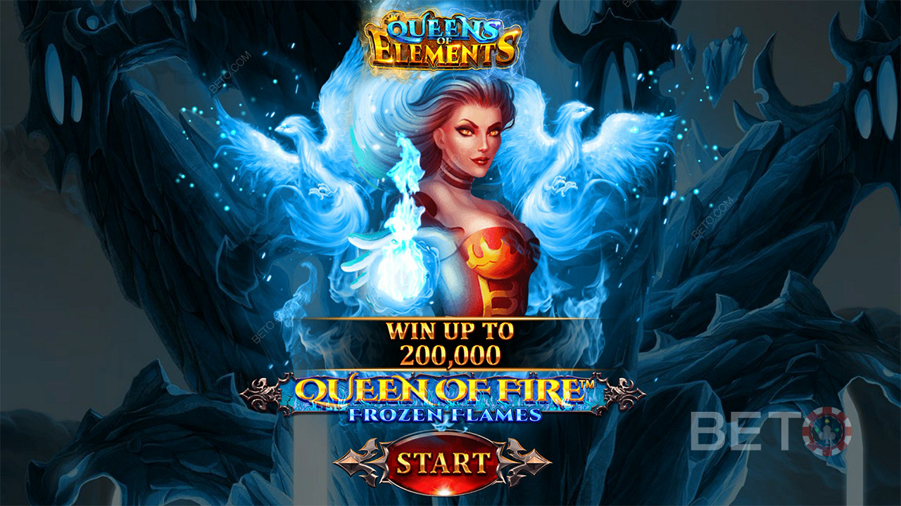 Ganhe até 2.000x a sua aposta na slot Queen of Fire - Frozen Flames