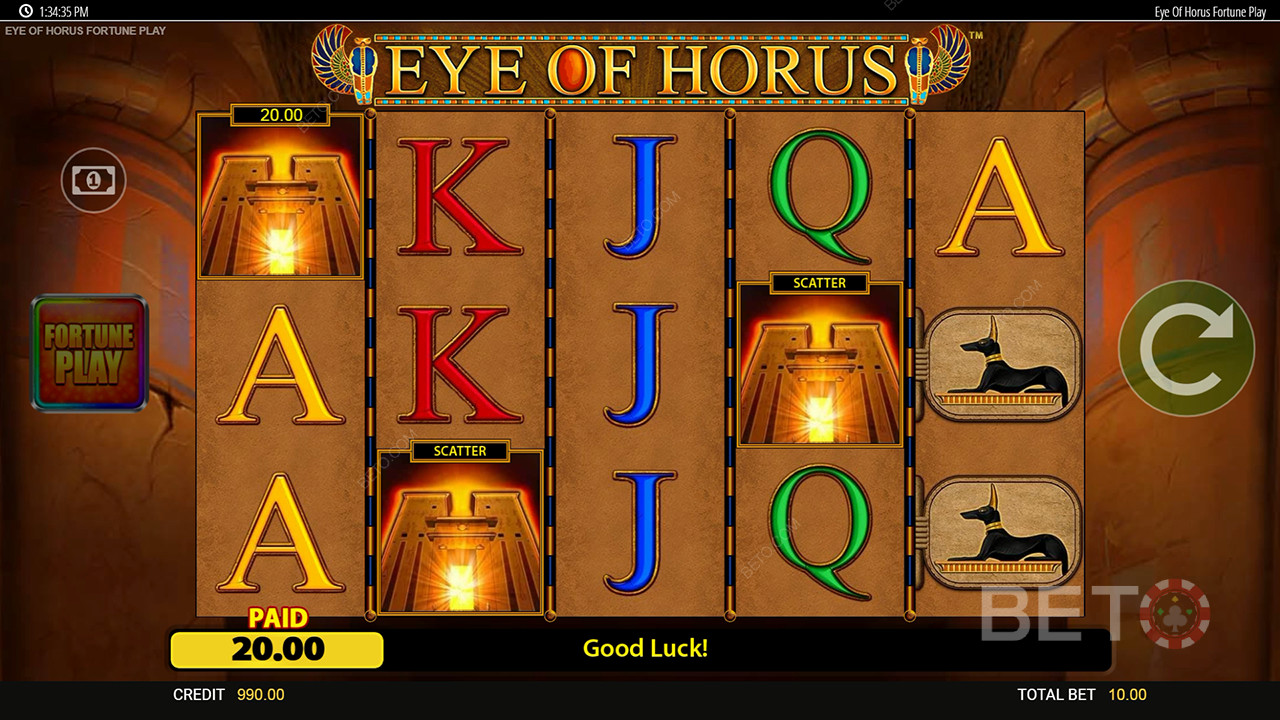 Veredicto sobre a slot online Eye of Horus Fortune Play