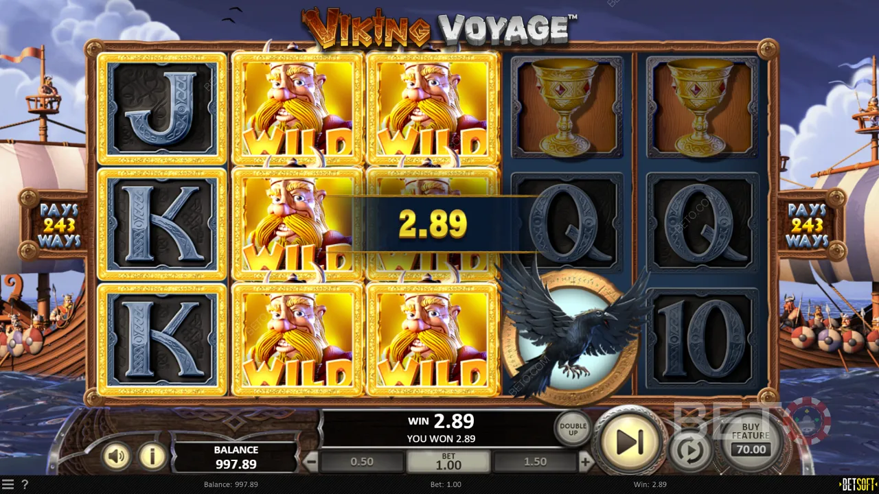 Jogabilidade do vídeo slot Viking Voyage