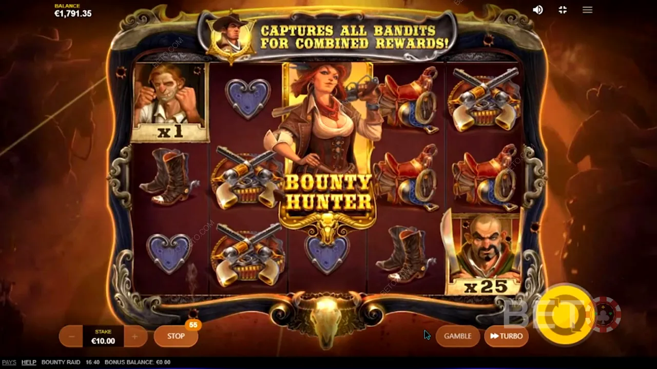 Amostra de jogo de Bounty Raid carregada