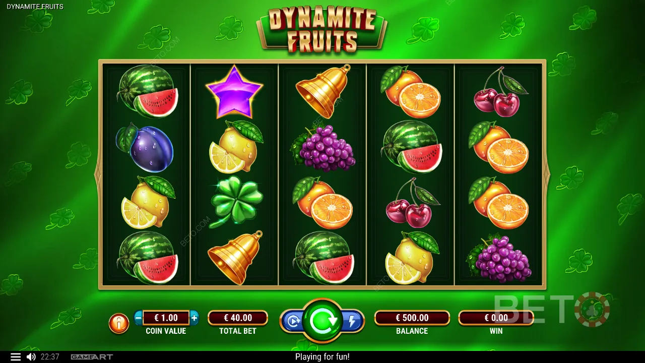 Amostra de jogo da Dynamite Fruits