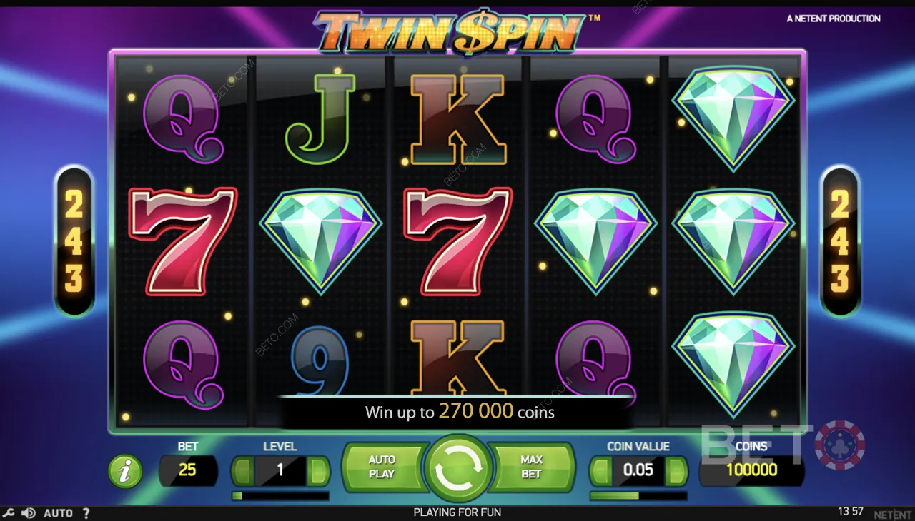 Uma amostra de jogabilidade da Twin Spin